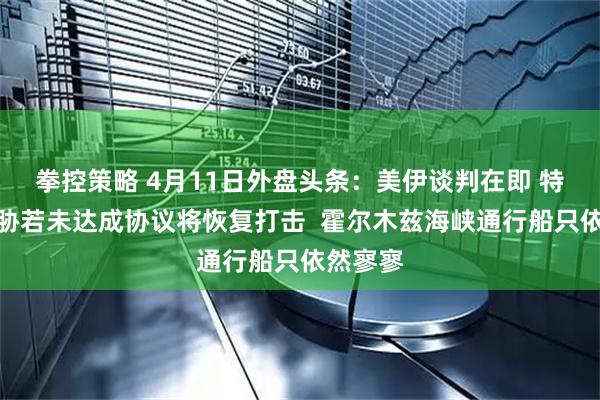 拳控策略 4月11日外盘头条：美伊谈判在即 特朗普威胁若未达成协议将恢复打击  霍尔木兹海峡通行船只依然寥寥